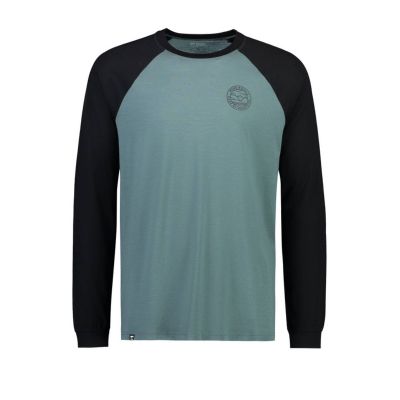 MONS ROYALE Icon Raglan Herren Merino Langarmshirt blau