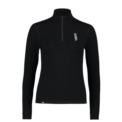 MONS ROYALE Damen Cascade 1/4 Zip Langarmshirt Schwarz