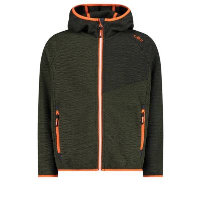 CMP Kids Knit Tech Kapuzenjacke grün