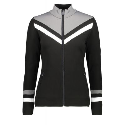 CAMPAGNOLO Damen Knitted Jacke Schwarz/Grau