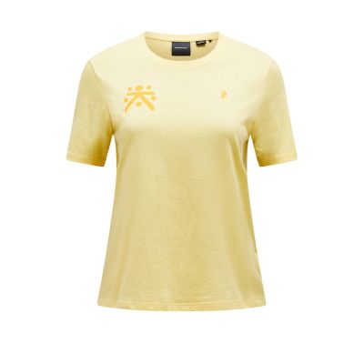 PEAK PERFORMANCE Damen Explore Graphic T-Shirt gelb