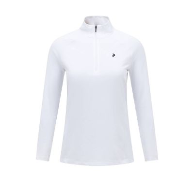 PEAK PERFORMANCE Damen Half Zip Langarmshirt weiss