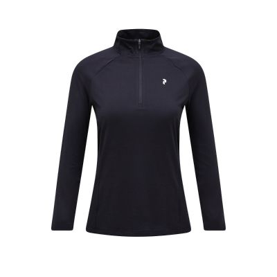 PEAK PERFORMANCE Damen Half Zip Langarmshirt schwarz