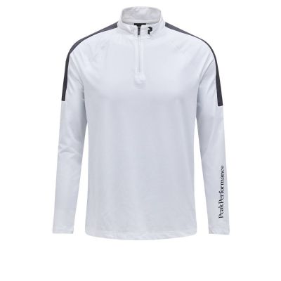 PEAK PERFORMANCE Herren Half Zip Langarmshirt weiss/grau