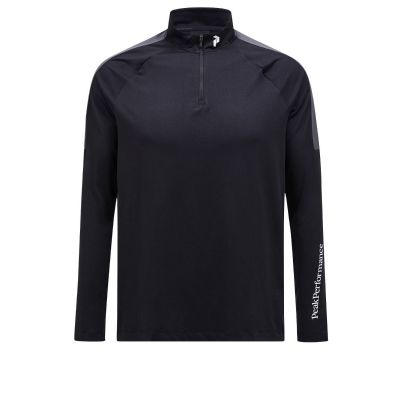 PEAK PERFORMANCE Herren Half Zip Langarmshirt schwarz/grau