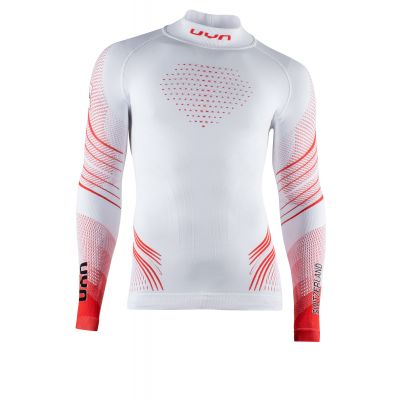 UYN Natyon 2.0 Schweiz Ski Sport Shirt Longsleeve Turtle Neck