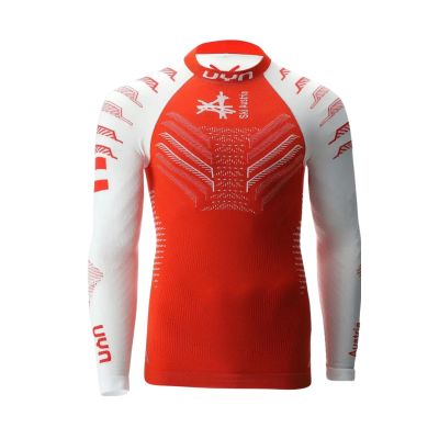 UYN Junior Natyon 3.0 Österreich Ski Sport Shirt Longsleeve Turtle Neck Junior