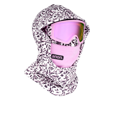 ANON Kids MFI Fleece Helmkapuze Schneeleopard