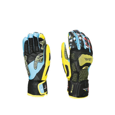 LEVEL SQ CF Fäustling Rennhandschuh gelb/blau