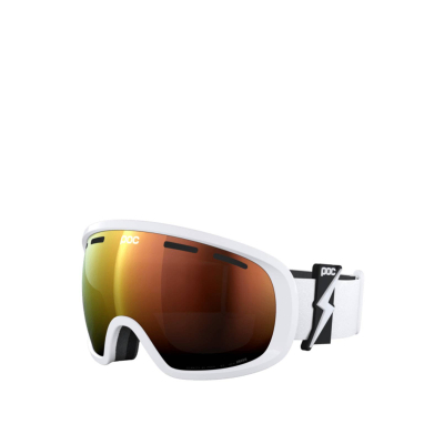 POC Fovea Skibrille Blixten Weiss/Partly Sunny Orange 