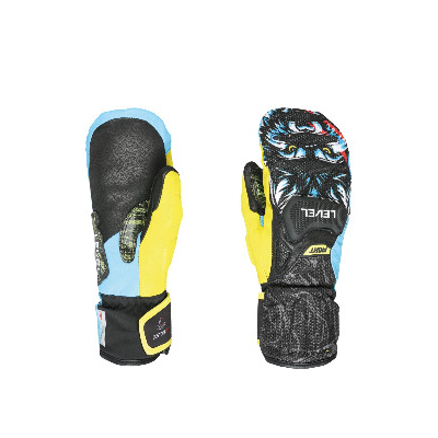 LEVEL SQ Junior CF Fäustling Rennhandschuh gelb/blau