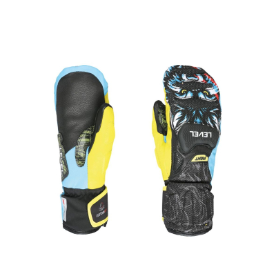 LEVEL SQ Junior CF Fäustling Rennhandschuh gelb/blau