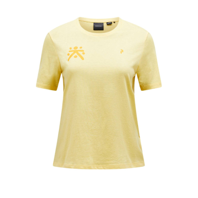 PEAK PERFORMANCE Damen Explore Graphic T-Shirt gelb