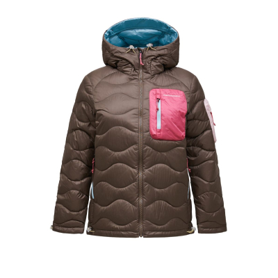 PEAK PERFORMANCE  Damen Helium Utility Daunenjacke braun/pink