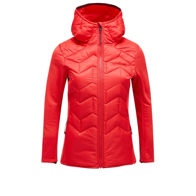 PEAK PERFORMANCE Damen Elevate Liner Hybrid Kapuzenjacke rot