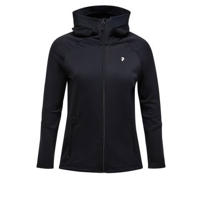 PEAK PERFORMANCE Damen Rider Essential Midlayer Zip Kapuzenjacke schwarz