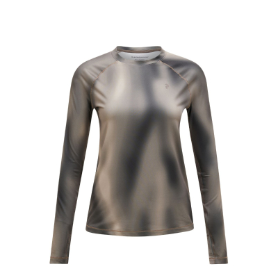 PEAK PERFORMANCE Damen Spirit Crew AOP Synthetic Baselayer grau