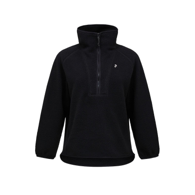 PEAK PERFORMANCE Damen Nature Rush Pile Half Zip Fleecepullover schwarz