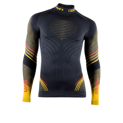 UYN Junior Natyon 2.0 Deutschland Ski Sport Shirt Longsleeve Turtle Neck Junior